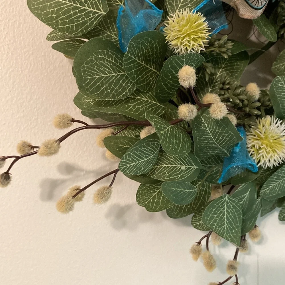 Blue Mini Welcome Wreath